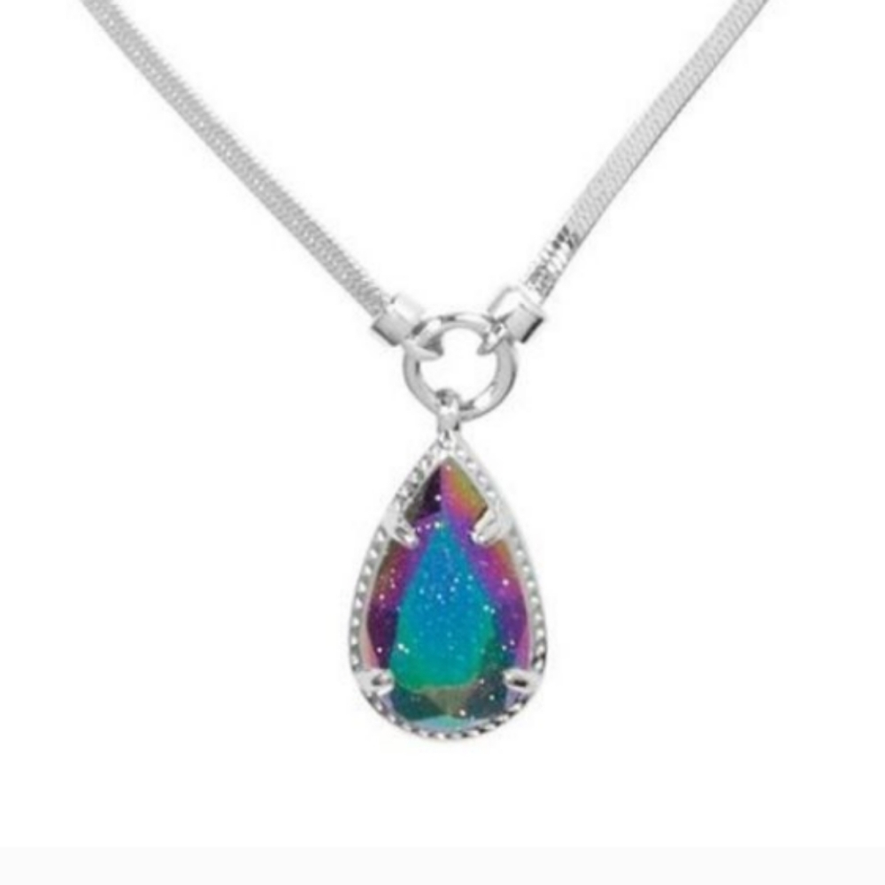 Kendra Scott Iridescent Goldstone Necklace - Picture 1 of 8